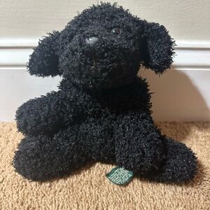 Vintage Russ Berrie SCRUFFY Puppy Dog Rare Bean Plush Toy Stuffed Animal Black